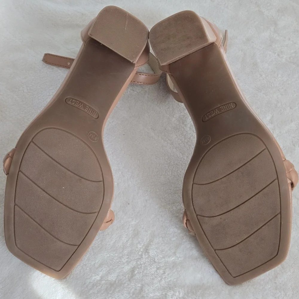 Nine West Beige Braided Strap Heels - Picture 9 of 9